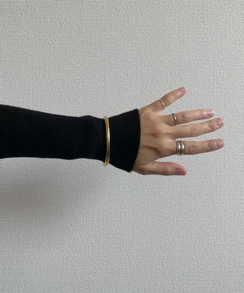 wee9s(ウィークス)の「wrap design knit tops / 程よい肌見せで着痩せ効果も叶うラップデザイン長袖ニットブラウス(ニット/セーター・レディース・ブラック/グリーン/アイボリー・FREE)」の19枚目の写真