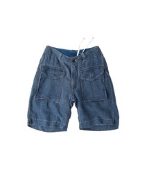 リネンの908イージーセイルショートパンツ（インディゴ加工）