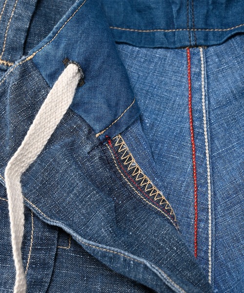 45R（フォーティファイブアール）の「リネンの908イージーセイルショートパンツ（インディゴ加工）（カーゴパンツ・レディース・インディゴブルー・LARGE/X-SMALL/SMALL/MEDIUM）」の10枚目の写真