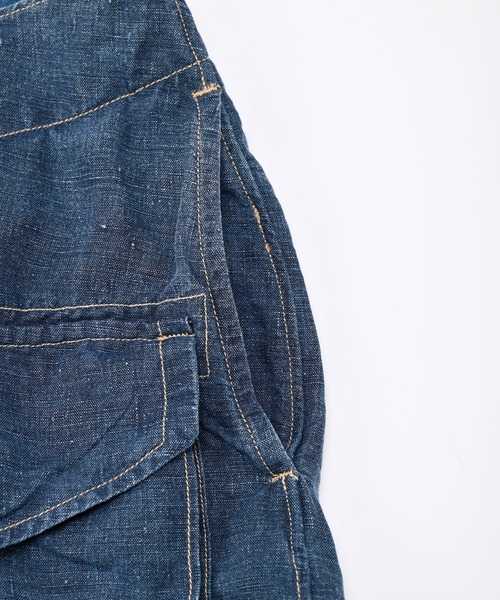 45R（フォーティファイブアール）の「リネンの908イージーセイルショートパンツ（インディゴ加工）（カーゴパンツ・レディース・インディゴブルー・LARGE/X-SMALL/SMALL/MEDIUM）」の4枚目の写真
