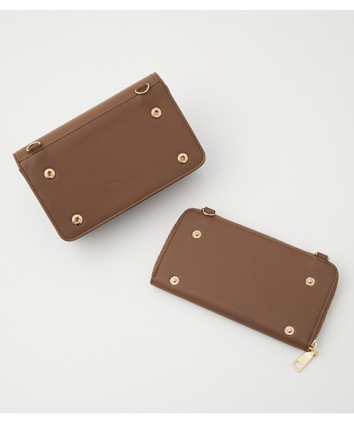 AZUL by moussy（アズールバイマウジー）の「KEY MOTIF WALLET BAG/キーモチーフウォレットバッグ（ショルダーバッグ・レディース・グレー系その他/ブラック/ライトブラウン・FREE）」の19枚目の写真