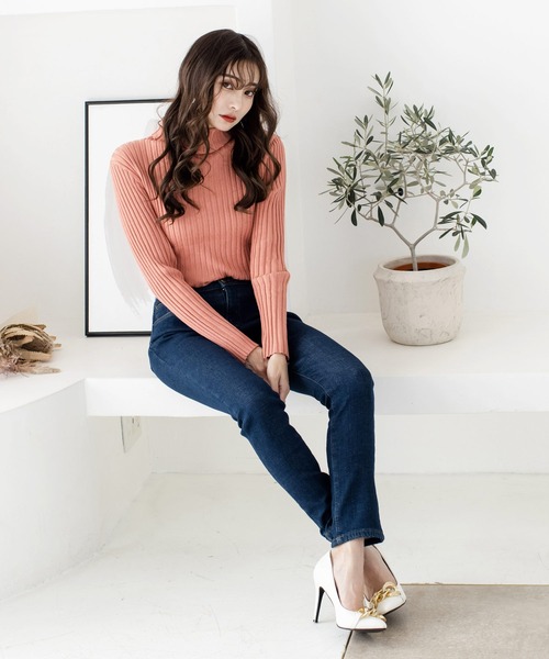 Julia Boutique(ジュリアブティック)の「裏起毛スキニーデニムタッチパンツ/21682(デニムパンツ・レディース・ブラック/ネイビー・L/LL/M/S)」の12枚目の写真