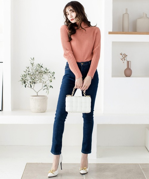 Julia Boutique(ジュリアブティック)の「裏起毛スキニーデニムタッチパンツ/21682(デニムパンツ・レディース・ブラック/ネイビー・L/LL/M/S)」の18枚目の写真