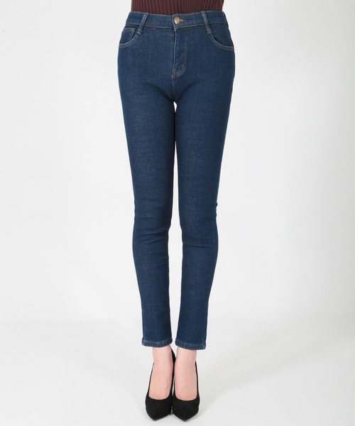 Julia Boutique(ジュリアブティック)の「裏起毛スキニーデニムタッチパンツ/21682(デニムパンツ・レディース・ブラック/ネイビー・L/LL/M/S)」の4枚目の写真