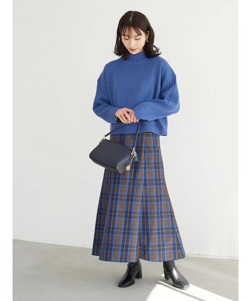 Green　Parks（グリーンパークス）の「チェックマーメイドスカート＊（スカート・レディース・モカ/グリーン/ブルー・FREE）」の9枚目の写真