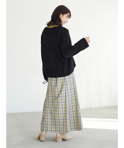 Green　Parks（グリーンパークス）の「チェックマーメイドスカート＊（スカート・レディース・モカ/グリーン/ブルー・FREE）」の10枚目の写真