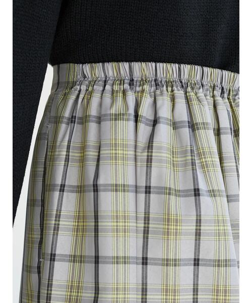Green　Parks（グリーンパークス）の「チェックマーメイドスカート＊（スカート・レディース・モカ/グリーン/ブルー・FREE）」の7枚目の写真