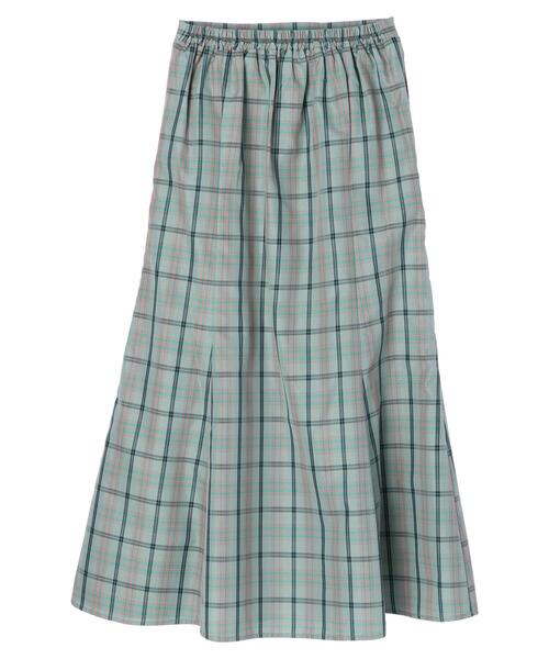 Green　Parks（グリーンパークス）の「チェックマーメイドスカート＊（スカート・レディース・モカ/グリーン/ブルー・FREE）」の16枚目の写真