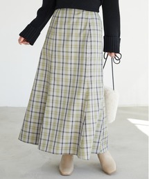 チェックマーメイドスカート＊