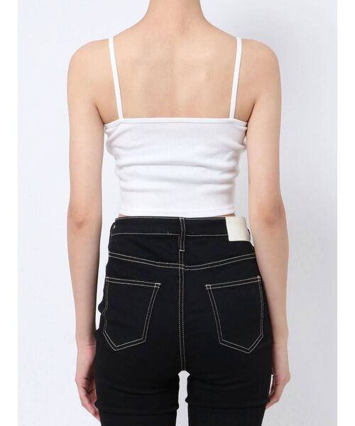 GYDA（ジェイダ）の「シンプルバインダーテレコビスチェ（キャミソール・レディース・ブラック/オフホワイト・FREE）」の17枚目の写真