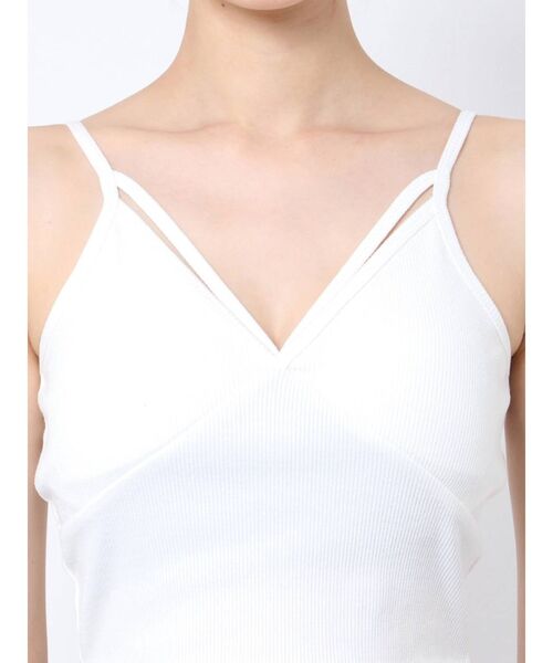 GYDA（ジェイダ）の「シンプルバインダーテレコビスチェ（キャミソール・レディース・ブラック/オフホワイト・FREE）」の18枚目の写真