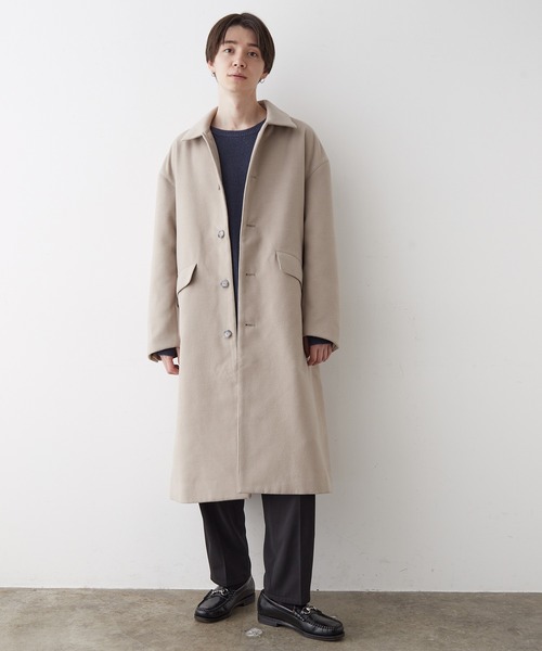 JUNRED(ジュンレッド)の「ウールライクTRロングコート(ステンカラーコート・メンズ・グレー/ブラック・M/LL/L)」の10枚目の写真