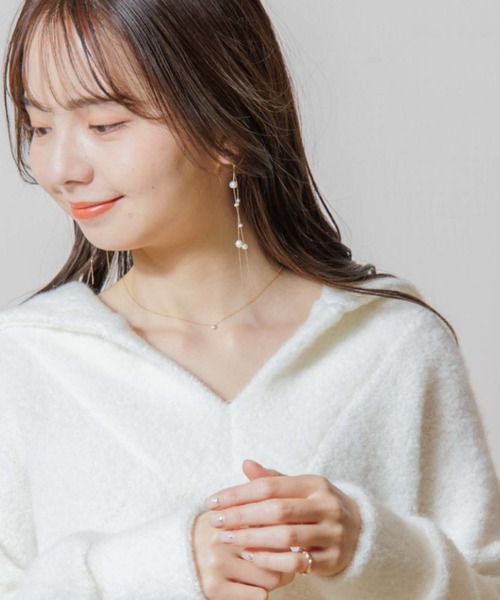 flower（フラワー）の「アイシクルパールイヤリング（イヤリング・レディース・ゴールド・FREE）」の7枚目の写真