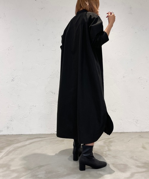 apres jour mignon（アプレジュールミニョン）の「バンドカラーシャツワンピース【ZOZOTOWN限定アイテム】（ワンピース・レディース・オフホワイト/ブラック・X-LARGE/フリー）」の18枚目の写真