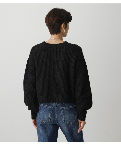 AZUL by moussy(アズールバイマウジー)の「SHORT COLOR KNIT(ニット/セーター・レディース・レッド/ブラック/グレー/グリーン/ライトイエロー・FREE)」の11枚目の写真