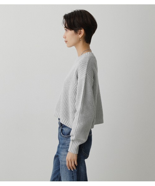 AZUL by moussy(アズールバイマウジー)の「SHORT COLOR KNIT(ニット/セーター・レディース・レッド/ブラック/グレー/グリーン/ライトイエロー・FREE)」の19枚目の写真