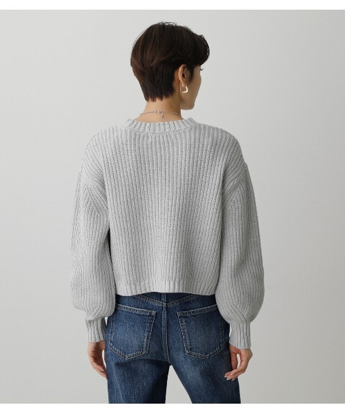 AZUL by moussy(アズールバイマウジー)の「SHORT COLOR KNIT(ニット/セーター・レディース・レッド/ブラック/グレー/グリーン/ライトイエロー・FREE)」の20枚目の写真