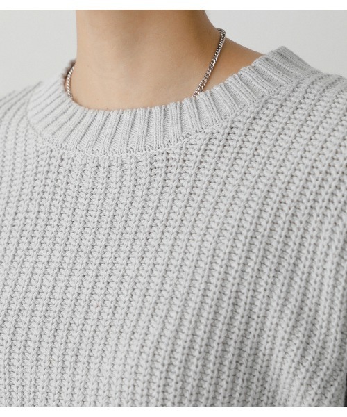 AZUL by moussy(アズールバイマウジー)の「SHORT COLOR KNIT(ニット/セーター・レディース・レッド/ブラック/グレー/グリーン/ライトイエロー・FREE)」の21枚目の写真