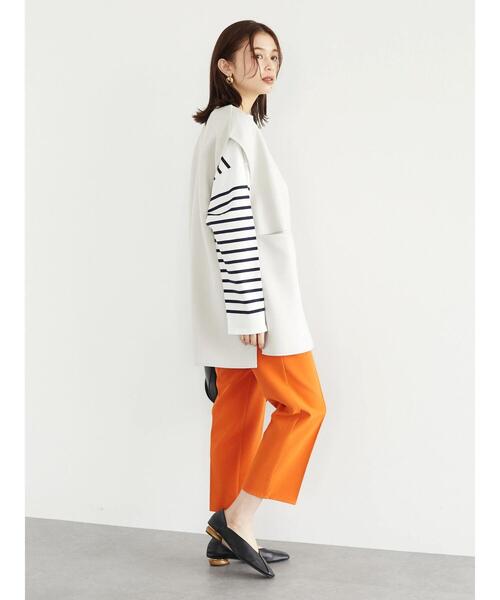 Green　Parks（グリーンパークス）の「パネルボーダーロンTEE＊（Tシャツ/カットソー・レディース・ネイビー/ピンク/ブルー/グリーン・FREE）」の18枚目の写真