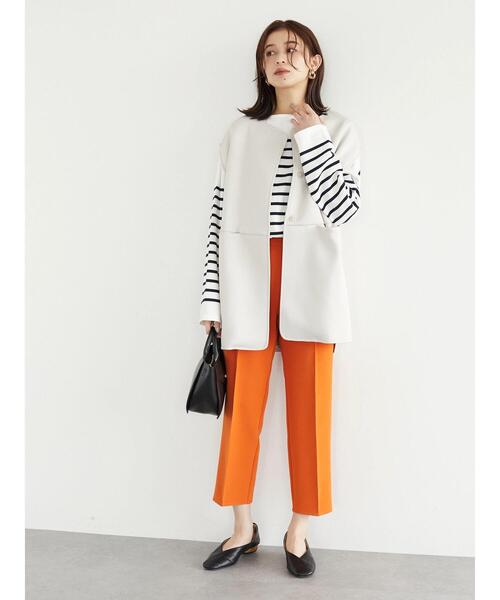 Green　Parks（グリーンパークス）の「パネルボーダーロンTEE＊（Tシャツ/カットソー・レディース・ネイビー/ピンク/ブルー/グリーン・FREE）」の16枚目の写真