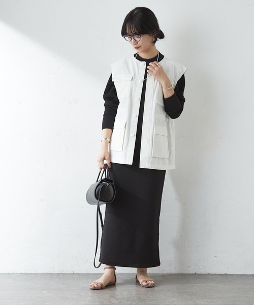 SHENERY シーナリー トレンチ コート カラーレス ノーカラー カーキ SHENERY（シーナリー）の「【名品アウター/インナー付き】ロング