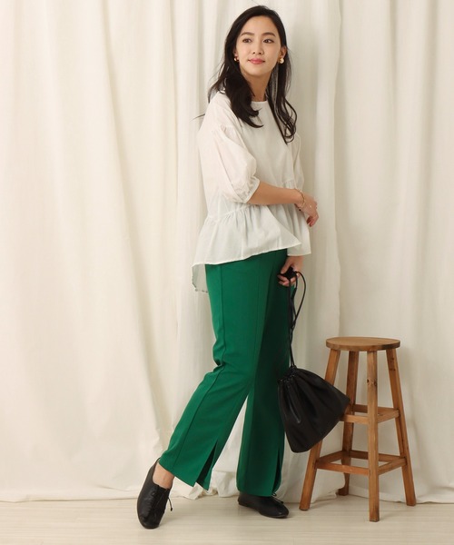 libelle more(リベル モア)の「アシンメトリーギャザーブラウス(シャツ/ブラウス・レディース・ブラック/ベージュ/ホワイト/ブルー・M)」の14枚目の写真