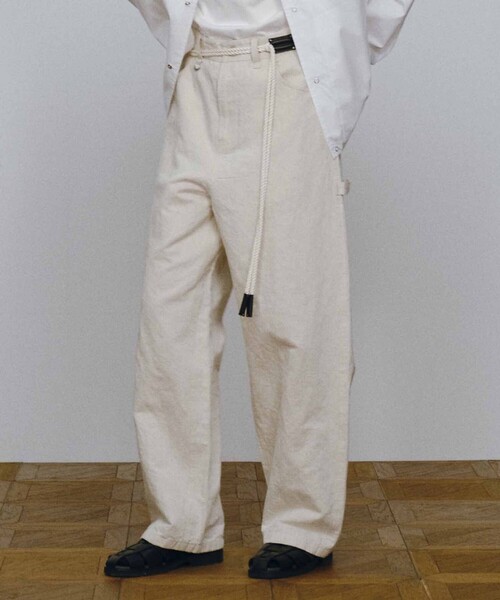 JOSEPH STUDIO(ジョゼフストゥディオ)の「【MEN・洗える】リネンコットンキャンバス パンツ(その他パンツ・メンズ・アイボリー系・8/6)」の2枚目の写真