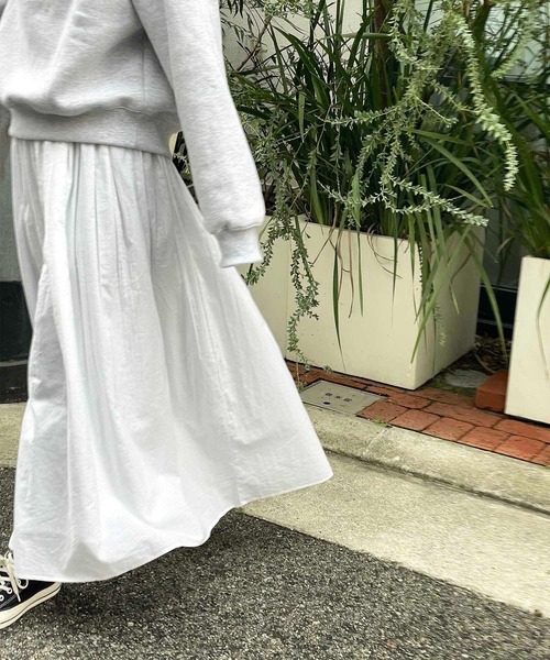 CANAL JEAN（キャナルジーン）の「RED CHOP WORKS　コットンロングスカート（スカート・レディース・ホワイト・38）」の6枚目の写真