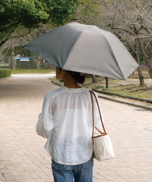 UVO（ウーボ）の「★完全遮光100% 最強の日傘「UVO（ウーボ）」 3段折りたたみ 無地タッセル ミニ Wpc.（折りたたみ傘・レディース・パープル/オフホワイト/ブラック/ブルーグレー/ベージュ/ラベンダー/グレー・FREE）」の16枚目の写真