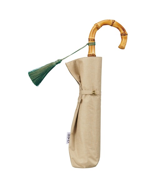 UVO（ウーボ）の「★完全遮光100% 最強の日傘「UVO（ウーボ）」 3段折りたたみ 無地タッセル ミニ Wpc.（折りたたみ傘・レディース・パープル/オフホワイト/ブラック/ブルーグレー/ベージュ/ラベンダー/グレー・FREE）」の19枚目の写真