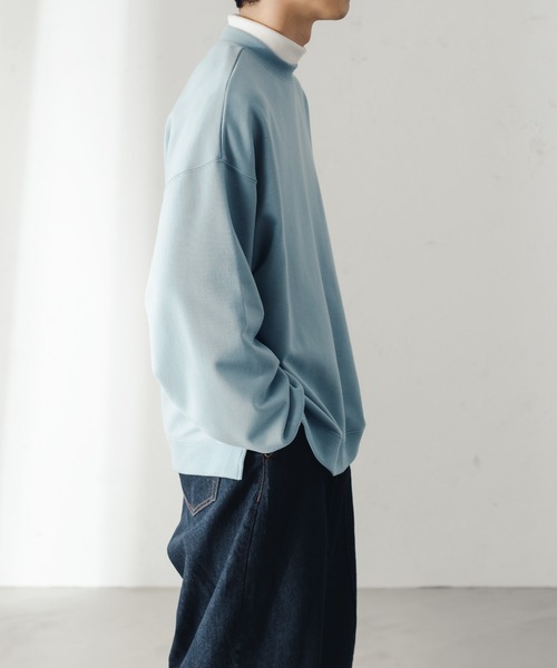 epnok（エプノック）の「ベーシックルーズクルーネックスウェット（スウェット・メンズ・チャコールグレー/グレイッシュブルー・SMALL/MEDIUM/LARGE）」の19枚目の写真