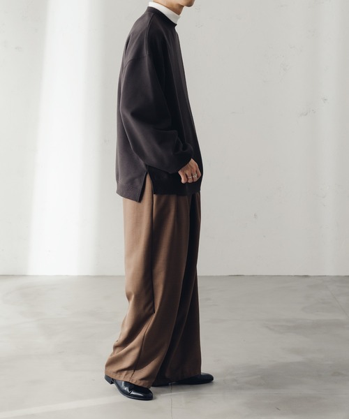 epnok（エプノック）の「ベーシックルーズクルーネックスウェット（スウェット・メンズ・チャコールグレー/グレイッシュブルー・SMALL/MEDIUM/LARGE）」の8枚目の写真