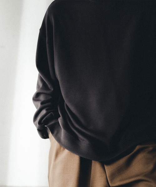 epnok（エプノック）の「ベーシックルーズクルーネックスウェット（スウェット・メンズ・チャコールグレー/グレイッシュブルー・SMALL/MEDIUM/LARGE）」の12枚目の写真