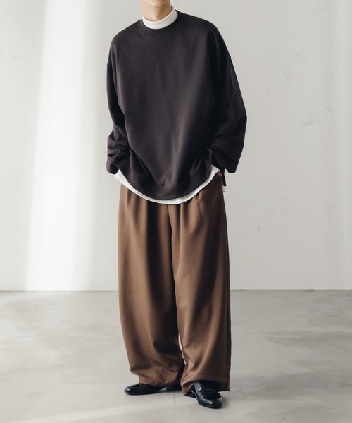 epnok（エプノック）の「ベーシックルーズクルーネックスウェット（スウェット・メンズ・チャコールグレー/グレイッシュブルー・SMALL/MEDIUM/LARGE）」の7枚目の写真