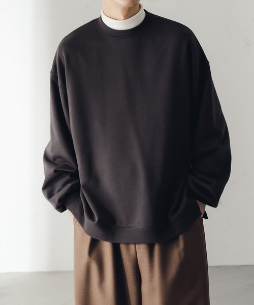 epnok（エプノック）の「ベーシックルーズクルーネックスウェット（スウェット・メンズ・チャコールグレー/グレイッシュブルー・SMALL/MEDIUM/LARGE）」の3枚目の写真