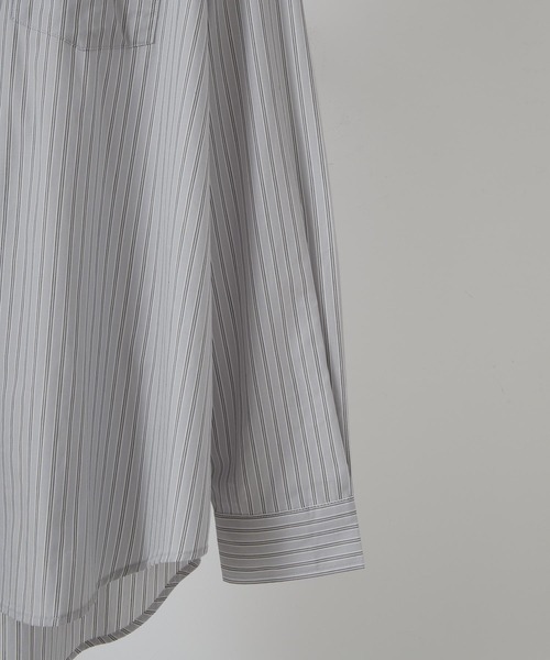 MONO-MART（モノマート）の「リラックスルーズレギュラーカラーブロードシャツ（シャツ/ブラウス・メンズ・ホワイト/チャコール/グレー系1/グレー系2/グレー系3/ブラウン系/ライトベージュ/ネイビー系/ブラック/サックスブルー/チャコールグレー/ブルー系/ライトグレー/オリーブ/ブルー系2・M/L）」の18枚目の写真