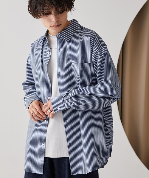 セール】リラックスルーズレギュラーカラーブロードシャツ（シャツ