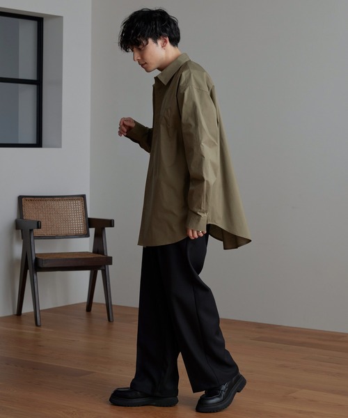 セール】リラックスルーズレギュラーカラーブロードシャツ（シャツ