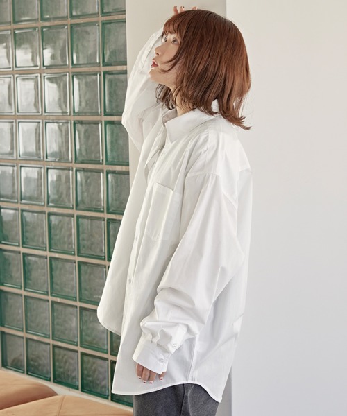 セール】リラックスルーズレギュラーカラーブロードシャツ（シャツ