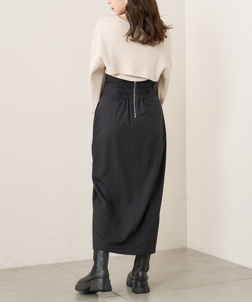 Chico(チコ)の「【新色追加・Web限定】スリットハイウエストタイトロングスカート(スカート・レディース・ブラック/グレー/アイボリー・FREE)」の6枚目の写真