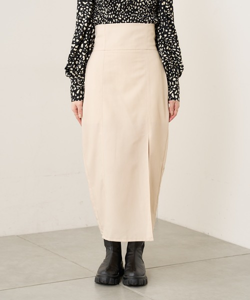 Chico(チコ)の「【新色追加・Web限定】スリットハイウエストタイトロングスカート(スカート・レディース・ブラック/グレー/アイボリー・FREE)」の10枚目の写真