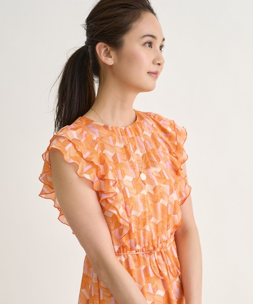 ANAYI（アナイ）の「キカプリントフリルフレア ワンピース（ワンピース 