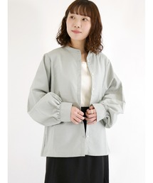 ehka sopo | チェック柄パフスリーブブラウス(シャツ/ブラウス)