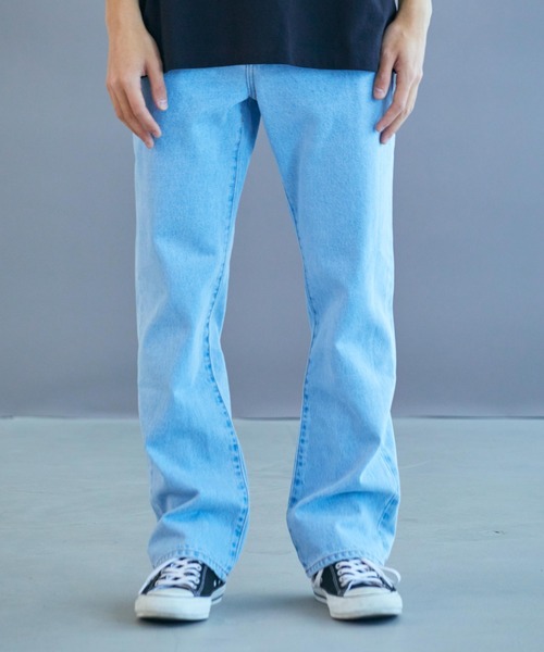 THE STANDARD（ザスタンダード）の「WEGO/デニムフレアパンツ（デニムパンツ・メンズ・ブラック/インディゴブルー/ライトインディゴブルー/ホワイト・SMALL/MEDIUM/LARGE）」の9枚目の写真