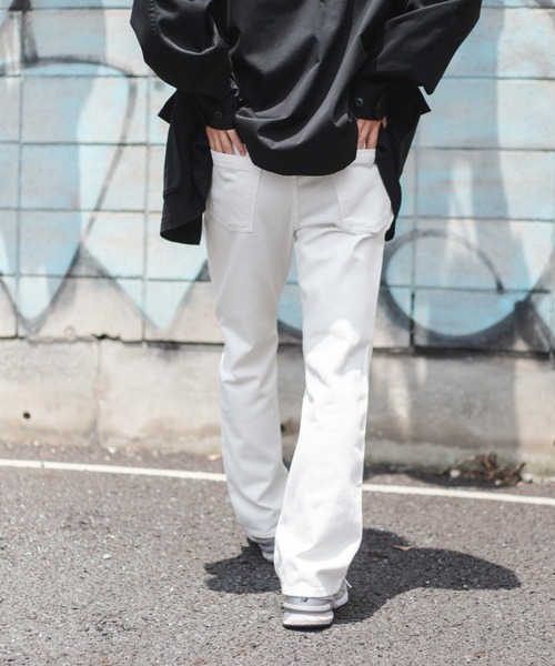 THE STANDARD（ザスタンダード）の「WEGO/デニムフレアパンツ（デニムパンツ・メンズ・ブラック/インディゴブルー/ライトインディゴブルー/ホワイト・SMALL/MEDIUM/LARGE）」の17枚目の写真