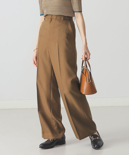 BEAMS LIGHTS（ビームスライツ）の「BEAMS LIGHTS / ソフトストレート パンツ（その他パンツ・レディース・ブラウン/オリーブ/イエロー系その他4・38/36）」の2枚目の写真