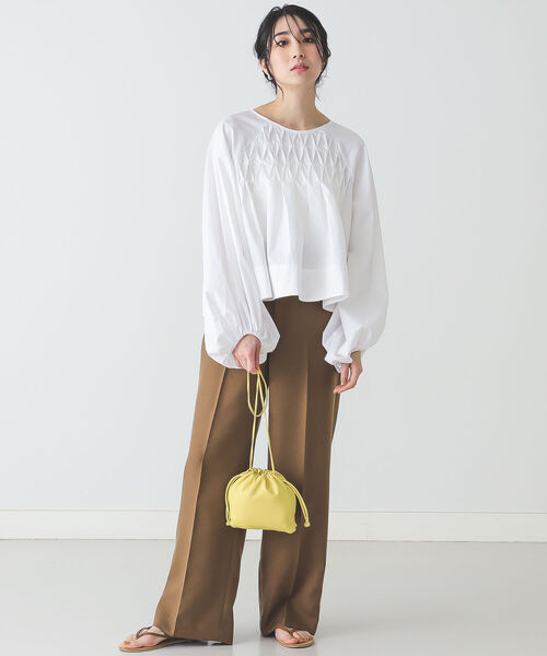 BEAMS LIGHTS（ビームスライツ）の「BEAMS LIGHTS / ソフトストレート パンツ（その他パンツ・レディース・ブラウン/オリーブ/イエロー系その他4・38/36）」の9枚目の写真