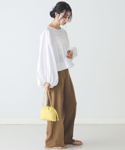 BEAMS LIGHTS（ビームスライツ）の「BEAMS LIGHTS / ソフトストレート パンツ（その他パンツ・レディース・ブラウン/オリーブ/イエロー系その他4・38/36）」の10枚目の写真