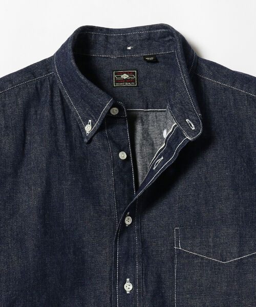 fennica（フェニカ）の「SUGAR CANE / 8.5oz. SELVEDGE DENIM BUTTON DOWN SHIRT デニムボタンダウンシャツ（シャツ/ブラウス・メンズ・ネイビー・LARGE/MEDIUM）」の6枚目の写真