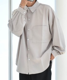 ビッグシルエット 袖ギャザーシャツ